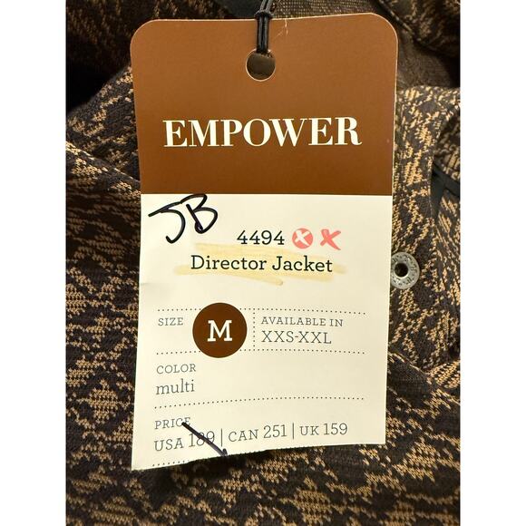 Cabi Empower Jacket Style 4494 Brown Black Tweed Knit Zip Front Blazer Medium - Picture 6 of 10